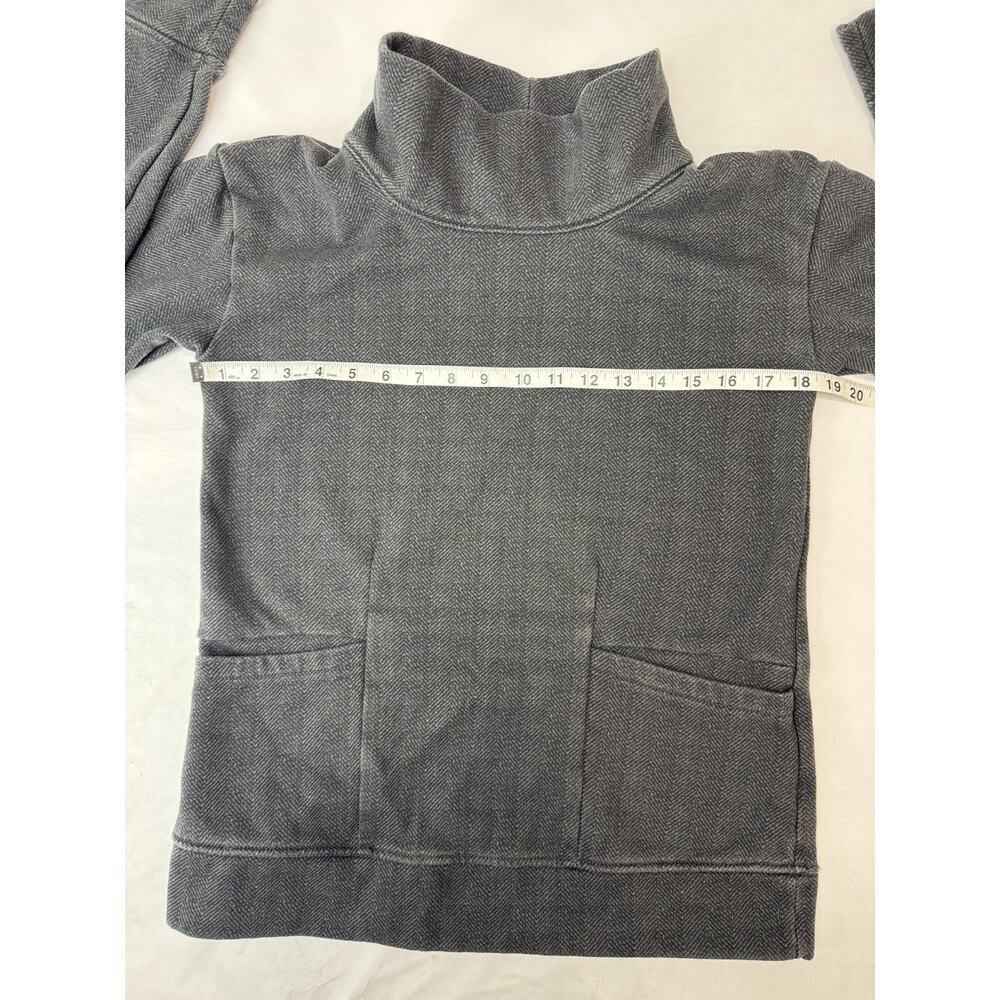 Columbia Lodge Funnel Pullover Sweatshirt Gray Black Ski Snow Herringbone Small - Picture 6 of 8